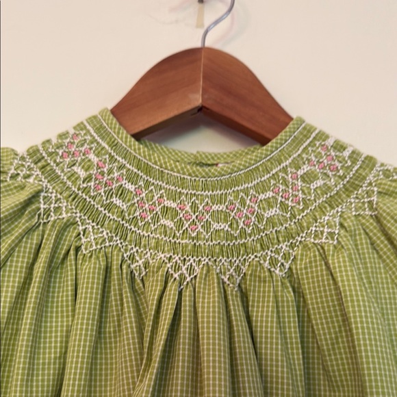 Green Smocked Sleeveless Sundress - Picture 2 of 9